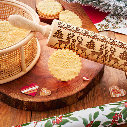 Wyhsports - Christmas Wooden Rolling Pins