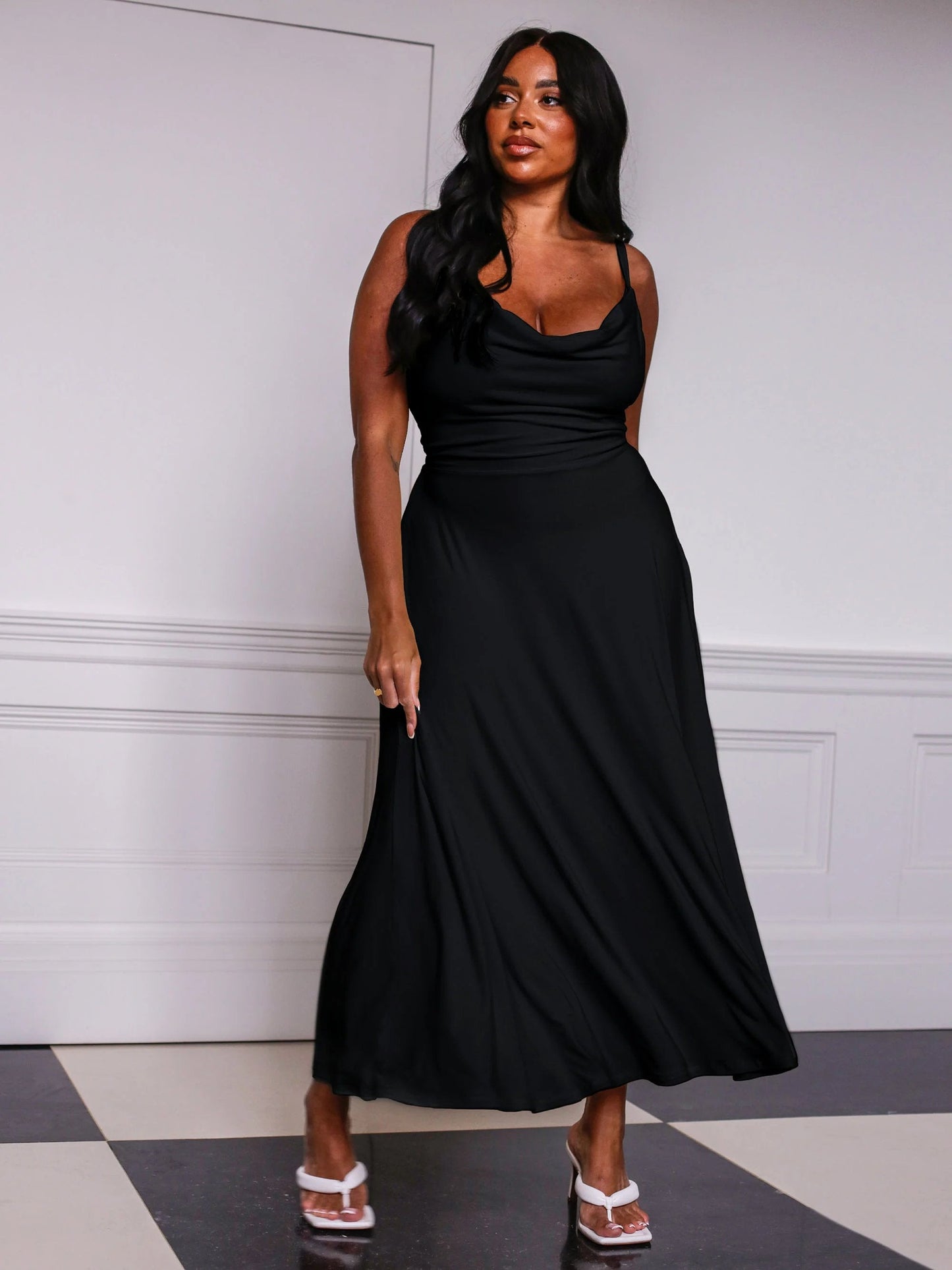 🔥Last Day 52% OFF🔥Lulah Drape Maxi Dress with Built-in Bra