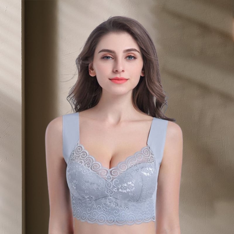 Gather Beautiful Back Lace Bra Without Steel Ring💖