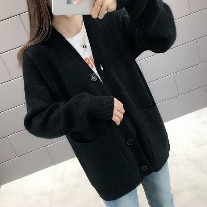 🔥Fall New Products✨Lazy-style Solid-color Knitted Cardigan