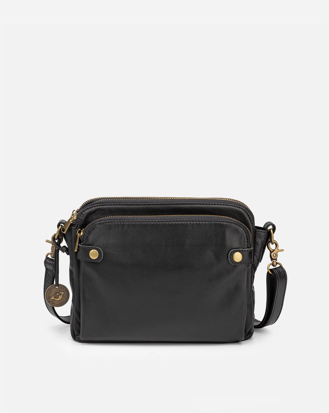 Three-Layer Leather Crossbody Shoulder & Clutch Bag