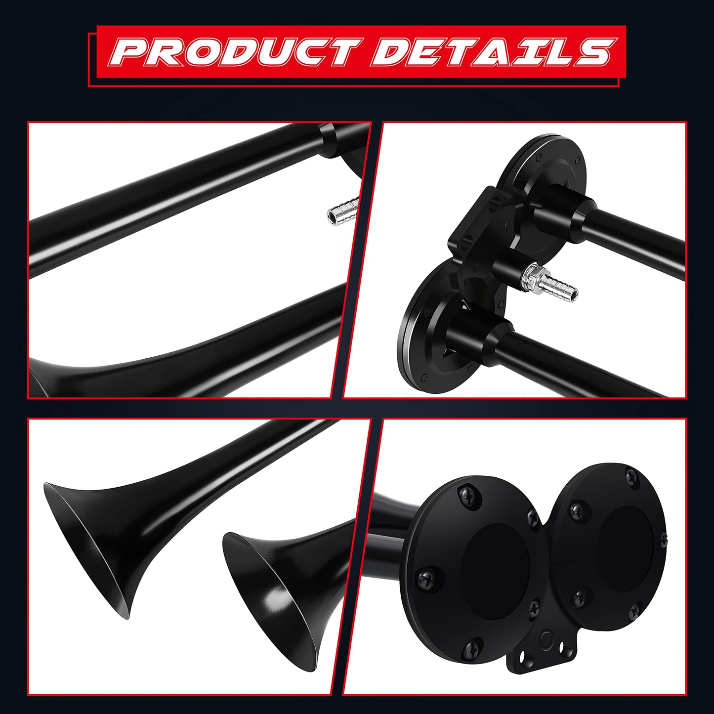 🔥Last Day Flash Sale - 58% off🔥Motorcycle Horn + Mounting Hardware and Complete Wiring Kit