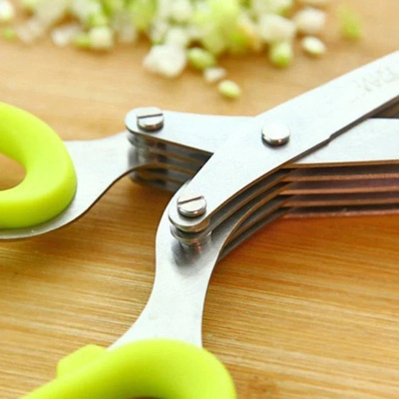 (🔥 Hot Sale-50% Off 🔥) 5 Blade Kitchen Salad Scissors