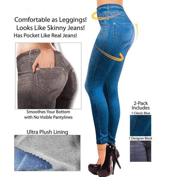 🔥LAST DAY 80% OFF🔥 Denim Leggings – Thermal Fleece Denim Jeggings