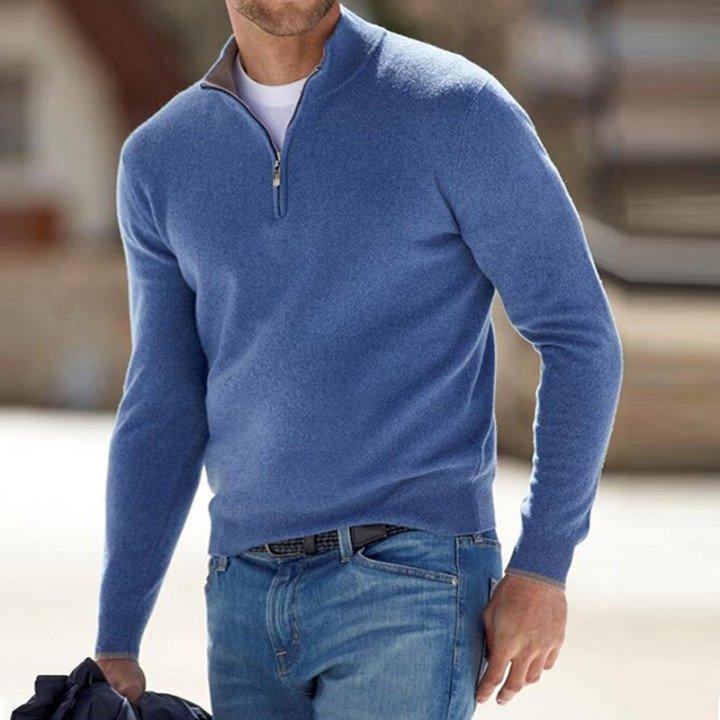 🎁Hot Sale🔥49% OFF - Men's Cashmere Zip Basic Sweater