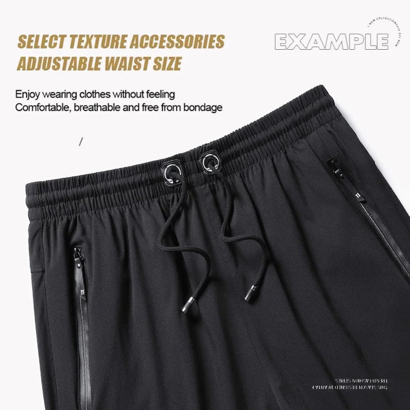 Stylish and Comfortable Plus Size Men's Ice Silk Stretch Shorts