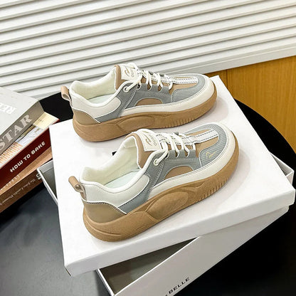 Women's Colorblock Thick Sole Walking Shoes