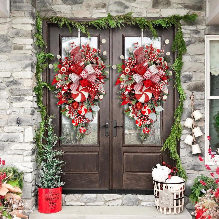 🎄🔥60% OFF - Early Christmas Sale 🍭Lollipop Christmas Wreath🍭