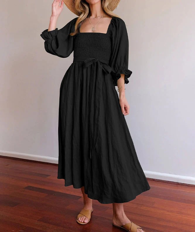 🌈Hot Sales🌈49% OFF-French Ruffled Lantern Sleeves Multi-wear Dress