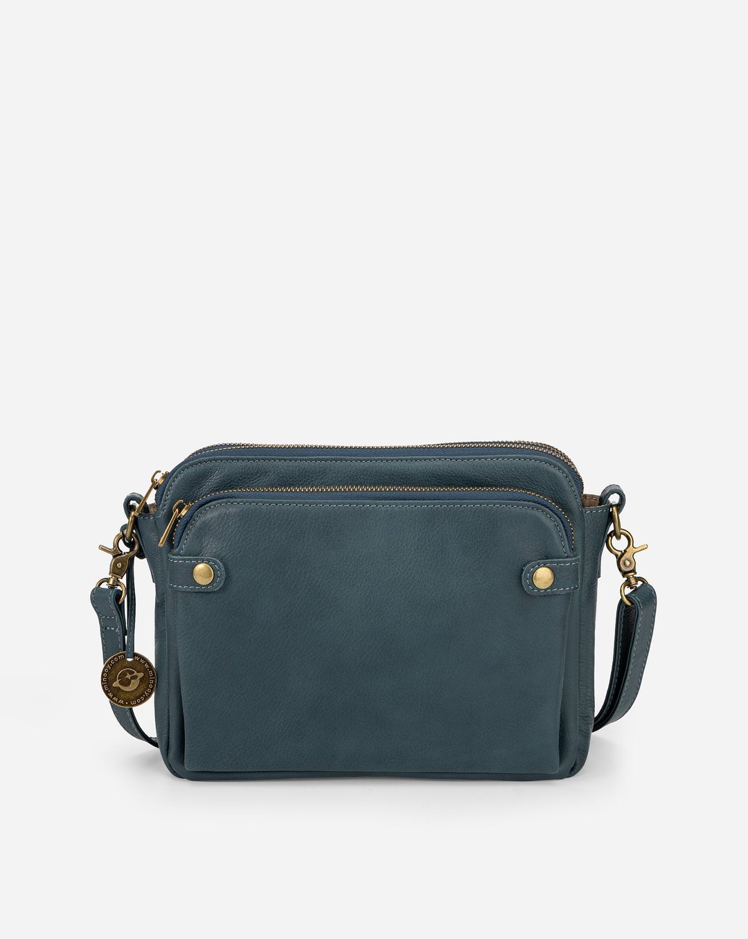 Three-Layer Leather Crossbody Shoulder & Clutch Bag