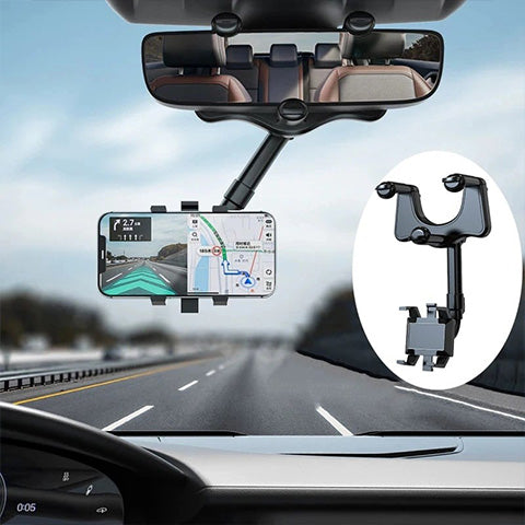 🔥🔥Hot Sale🔥 – 360° Car Rearview Mirror Phone Holder for Car Mount Phone and GPS Holder