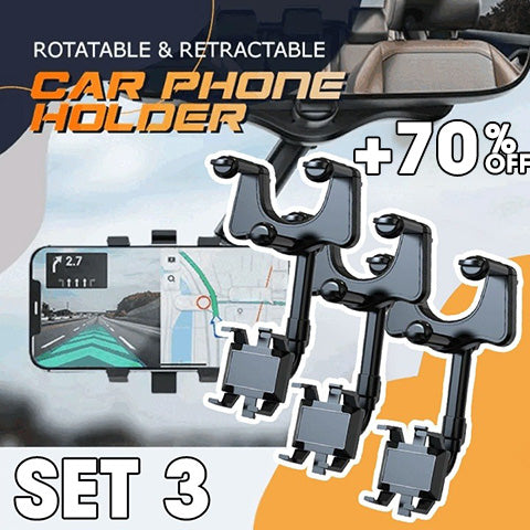 🔥🔥Hot Sale🔥 – 360° Car Rearview Mirror Phone Holder for Car Mount Phone and GPS Holder