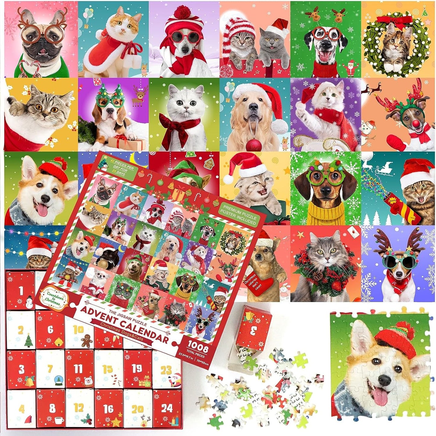 🎄 Early Christmas Pre-Sale - 56% Off🧩Christmas Advent Calendar Puzzle