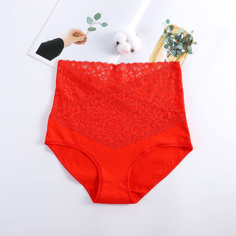 💥Buy one get two free 💥(3PCS)-Ladies high waist cotton lace panties