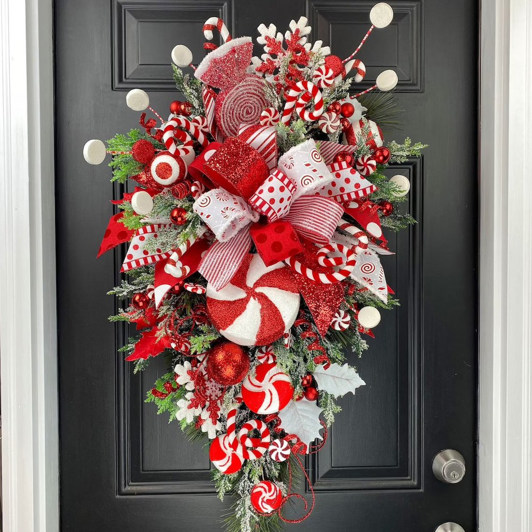 🎄🔥60% OFF - Early Christmas Sale 🍭Lollipop Christmas Wreath🍭