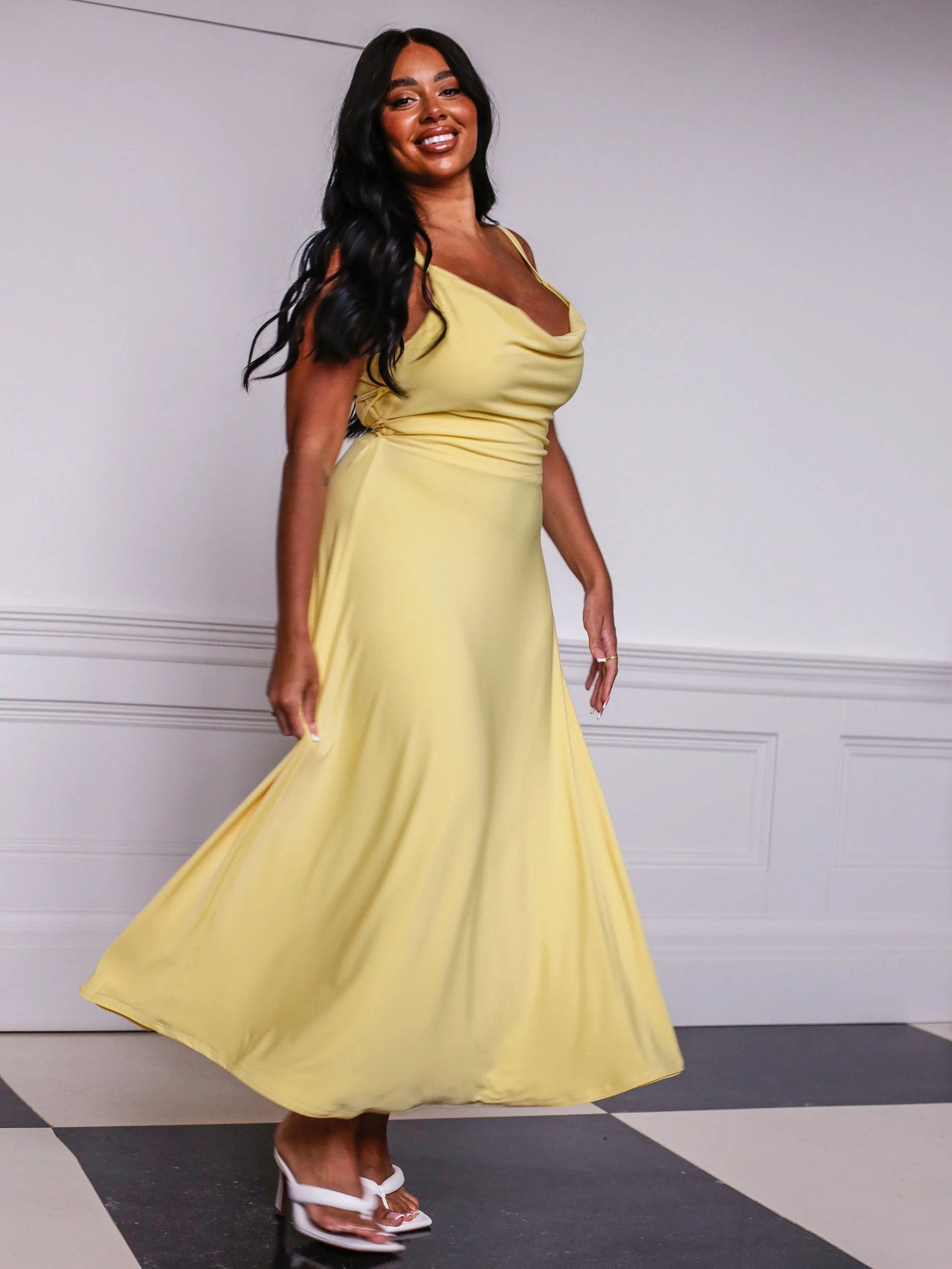 🔥Last Day 52% OFF🔥Lulah Drape Maxi Dress with Built-in Bra