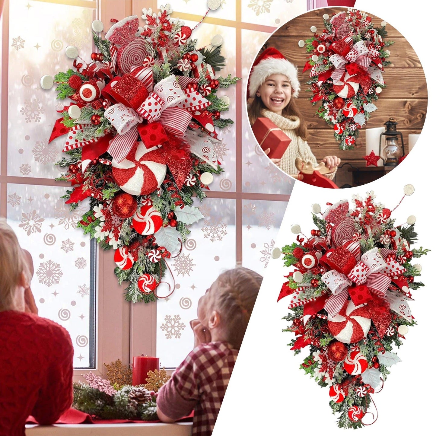 🎄🔥60% OFF - Early Christmas Sale 🍭Lollipop Christmas Wreath🍭