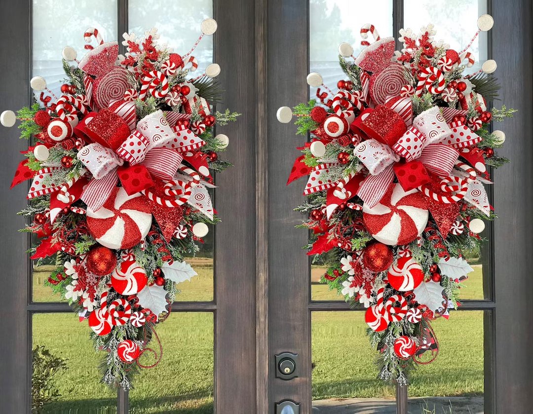 🎄🔥60% OFF - Early Christmas Sale 🍭Lollipop Christmas Wreath🍭