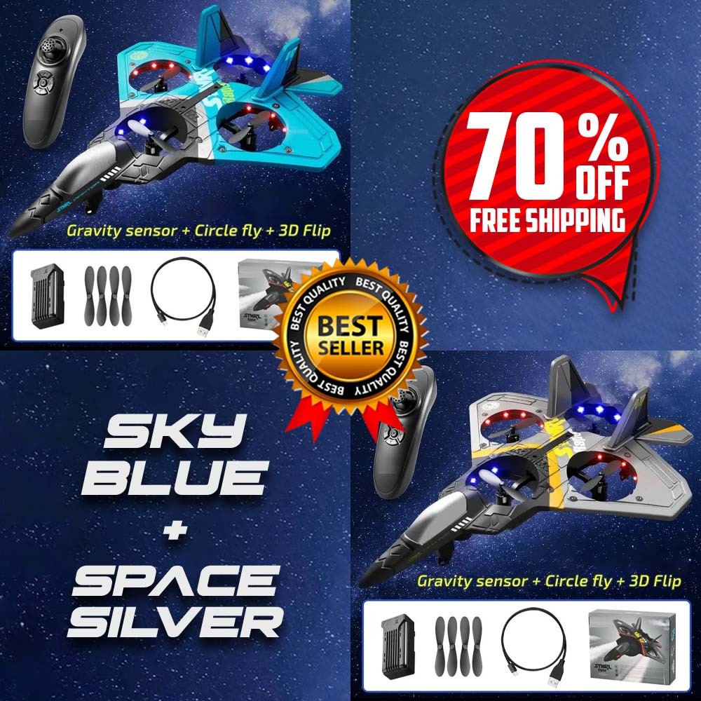 (🎄2024 CHRISTMAS SALE - 70% OFF🎁) V17 Jet Fighter Stunt RC Airplane ✈️