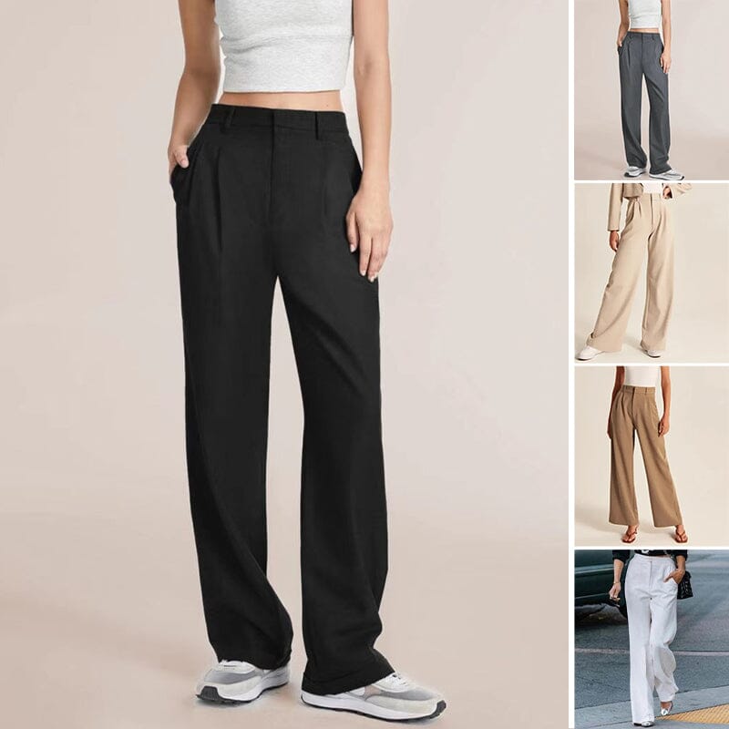 🎁HOT Sale 51% OFF 🌹Fashionable Commuter Drape Slimming High-Waisted Wide Leg Pants