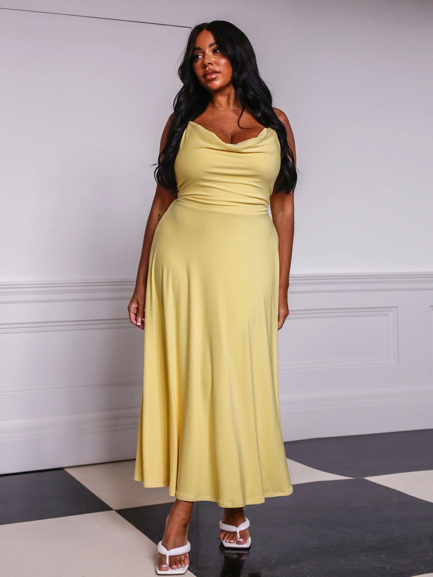 🔥Last Day 52% OFF🔥Lulah Drape Maxi Dress with Built-in Bra