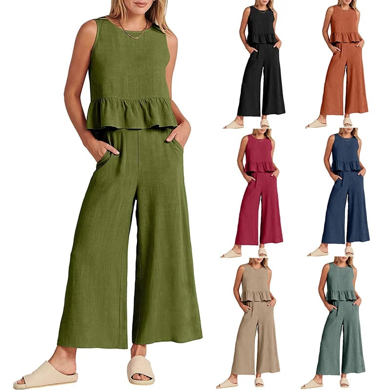 2024 New Sale WOMEN'S SUMMER 2 PIECES OUTFITS - LOUNGE SET WITH POCKETS