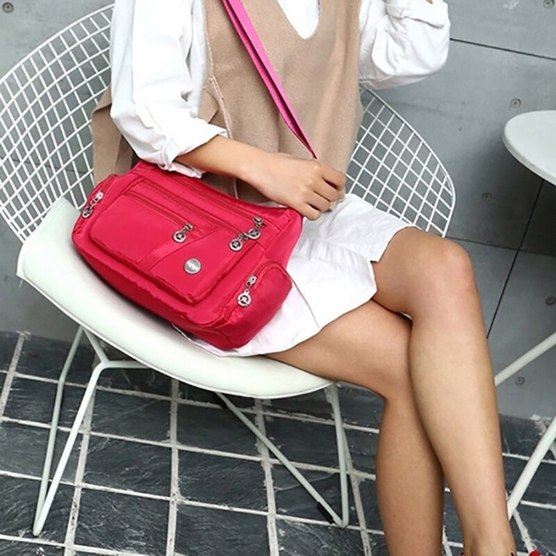 Women's shoulder crossbody bag Oxford waterproof zipper handbag