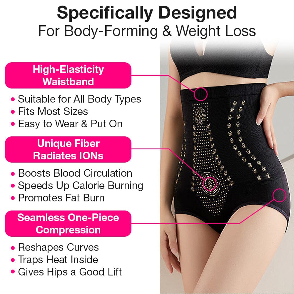 👑Negative ion high waist graphene unique fiber repair shapewear