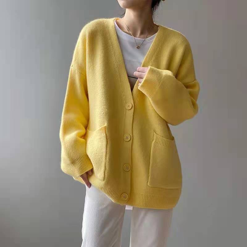 🔥Fall New Products✨Lazy-style Solid-color Knitted Cardigan