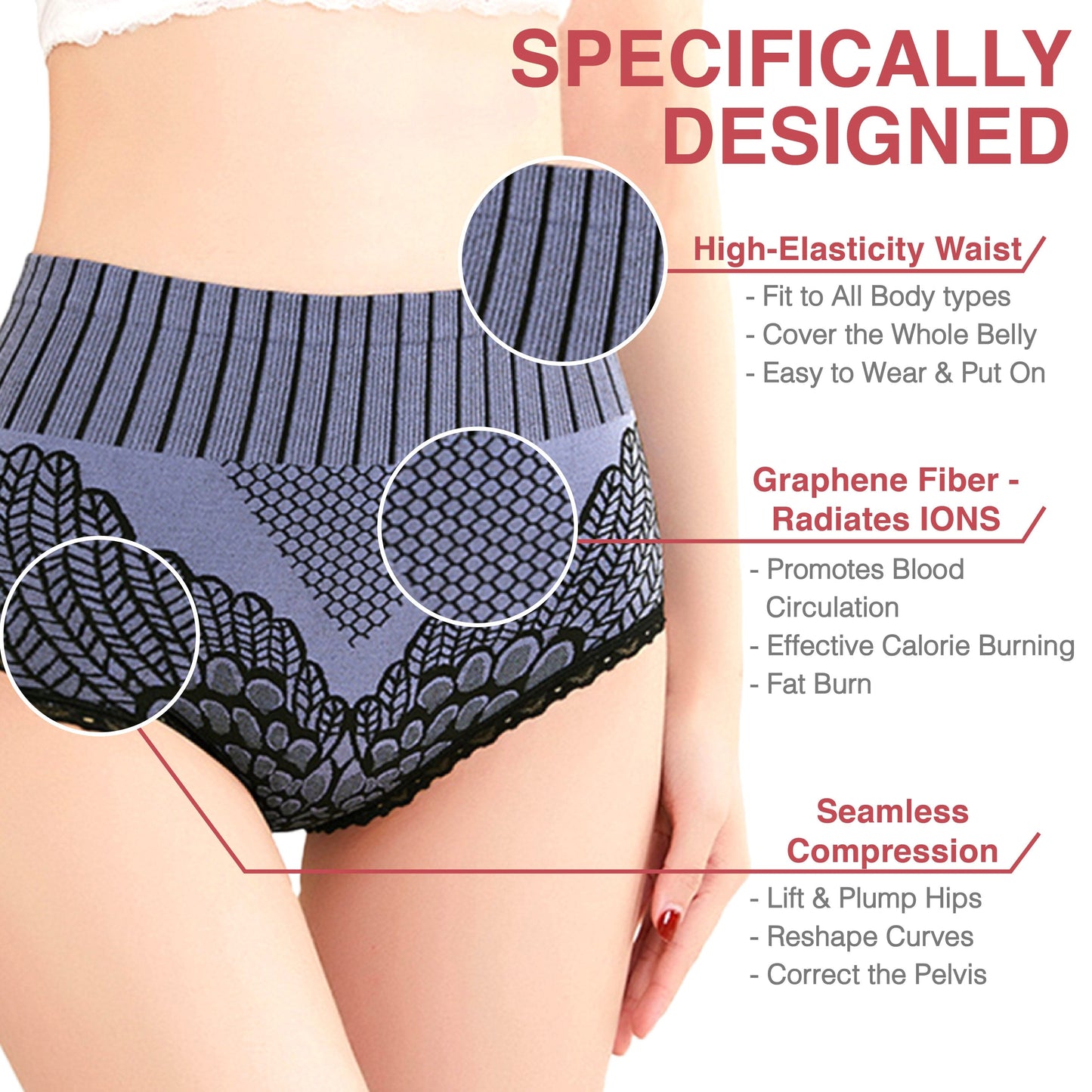 💥 buy 1 get 2 free 💥(3PCS)Graphene Fiber Restoration High Waist Briefs