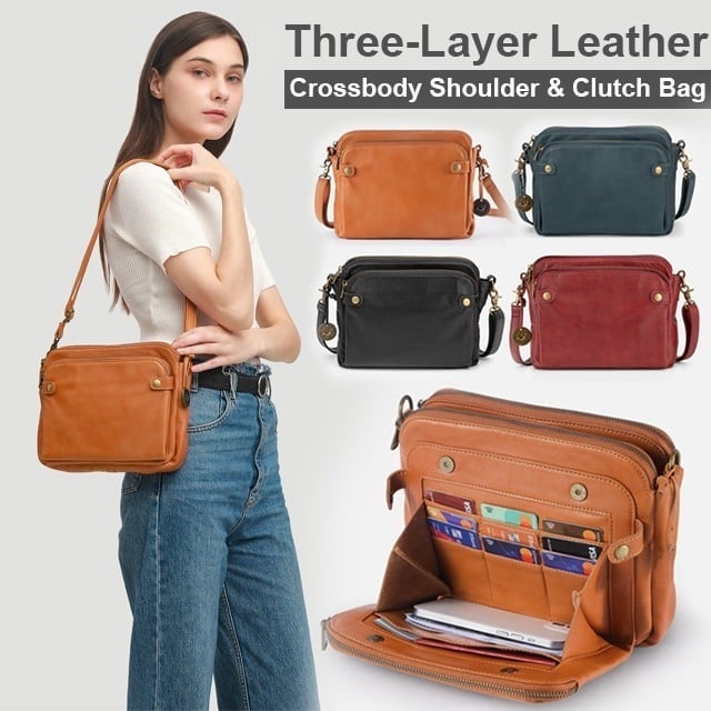 🔥Hot Sale 49% OFF-Crossbody Leather Shoulder Bags and Clutches