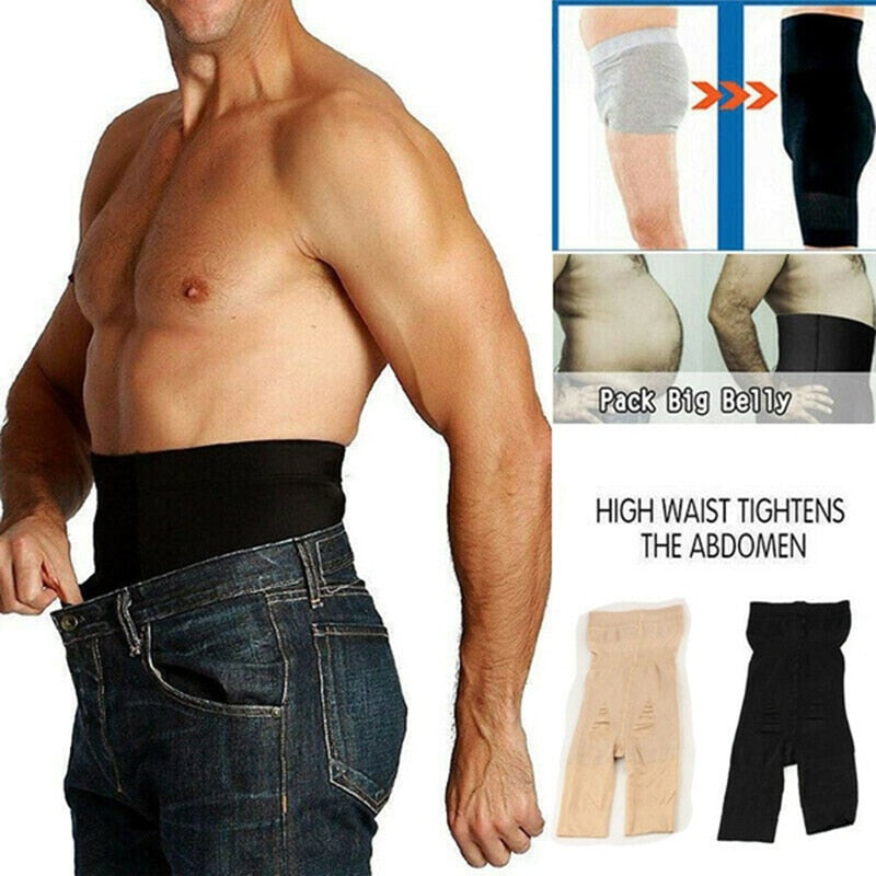 Men Slimming Body Shaper Waist Trainer High Waist Shaper