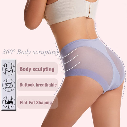 🎉Buy 1 get 3 free (4pcs)💥 High Waist Ice Silk Seamless Body Shaping Panties