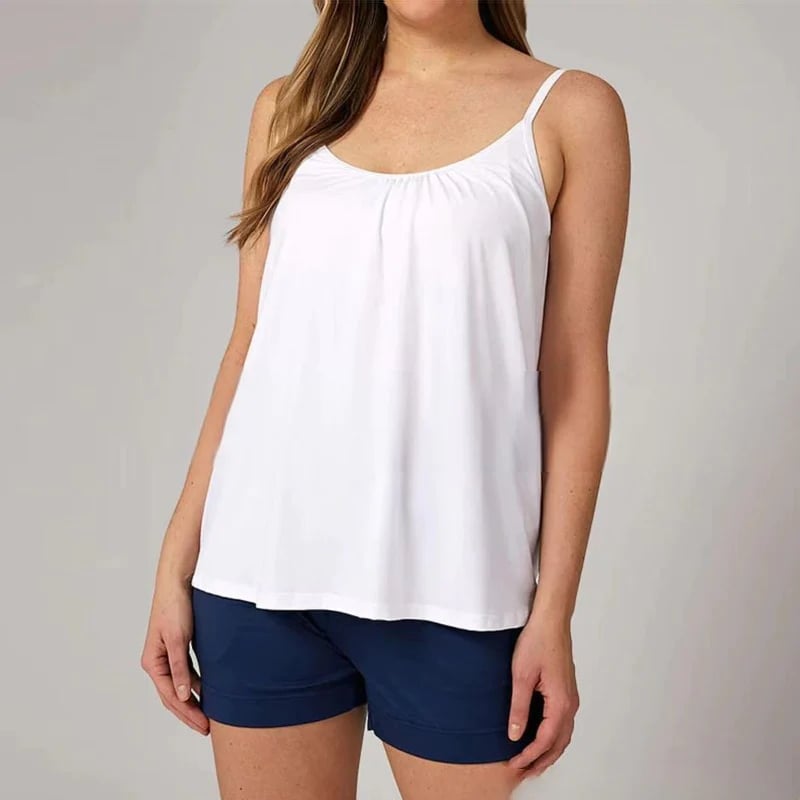 (🎁2024-Christmas Hot Sale🎁)Loose-fitting Tank Top With Built-in Bra